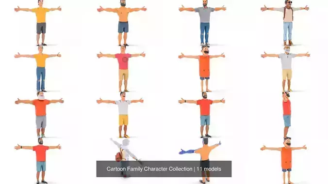 Cartoon Family Character Collection 