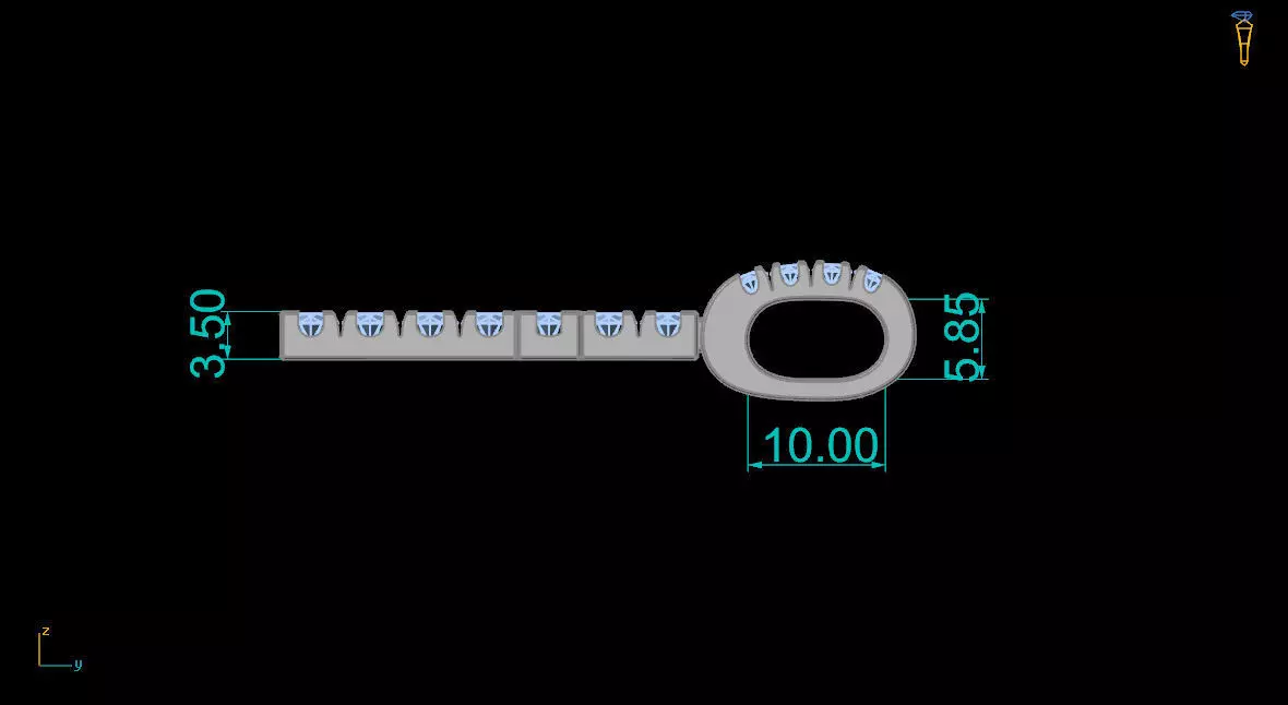 Diamond Cross Pendant 3D print model_4