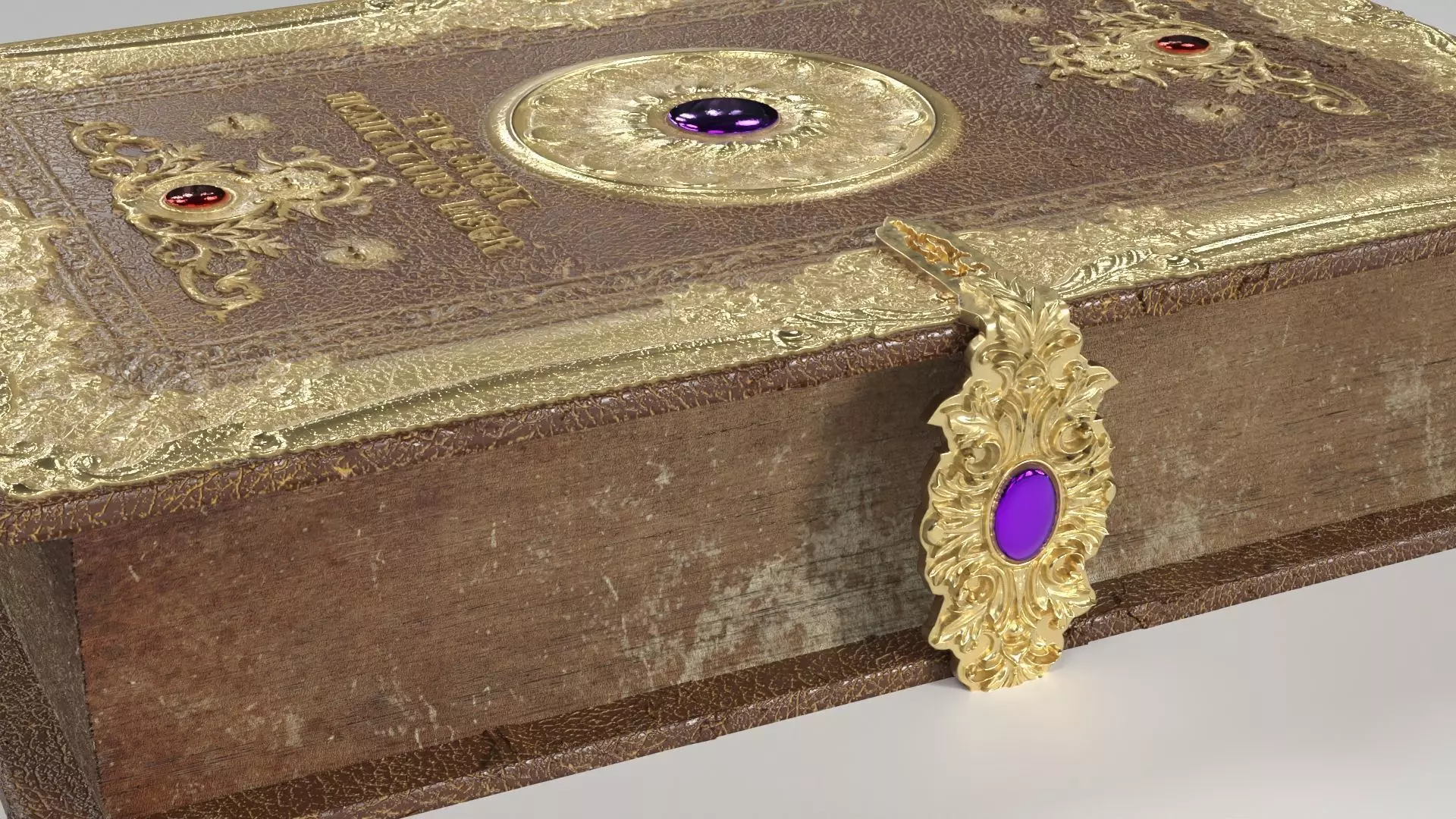 Magic Spell Book Low-poly 3D model_7