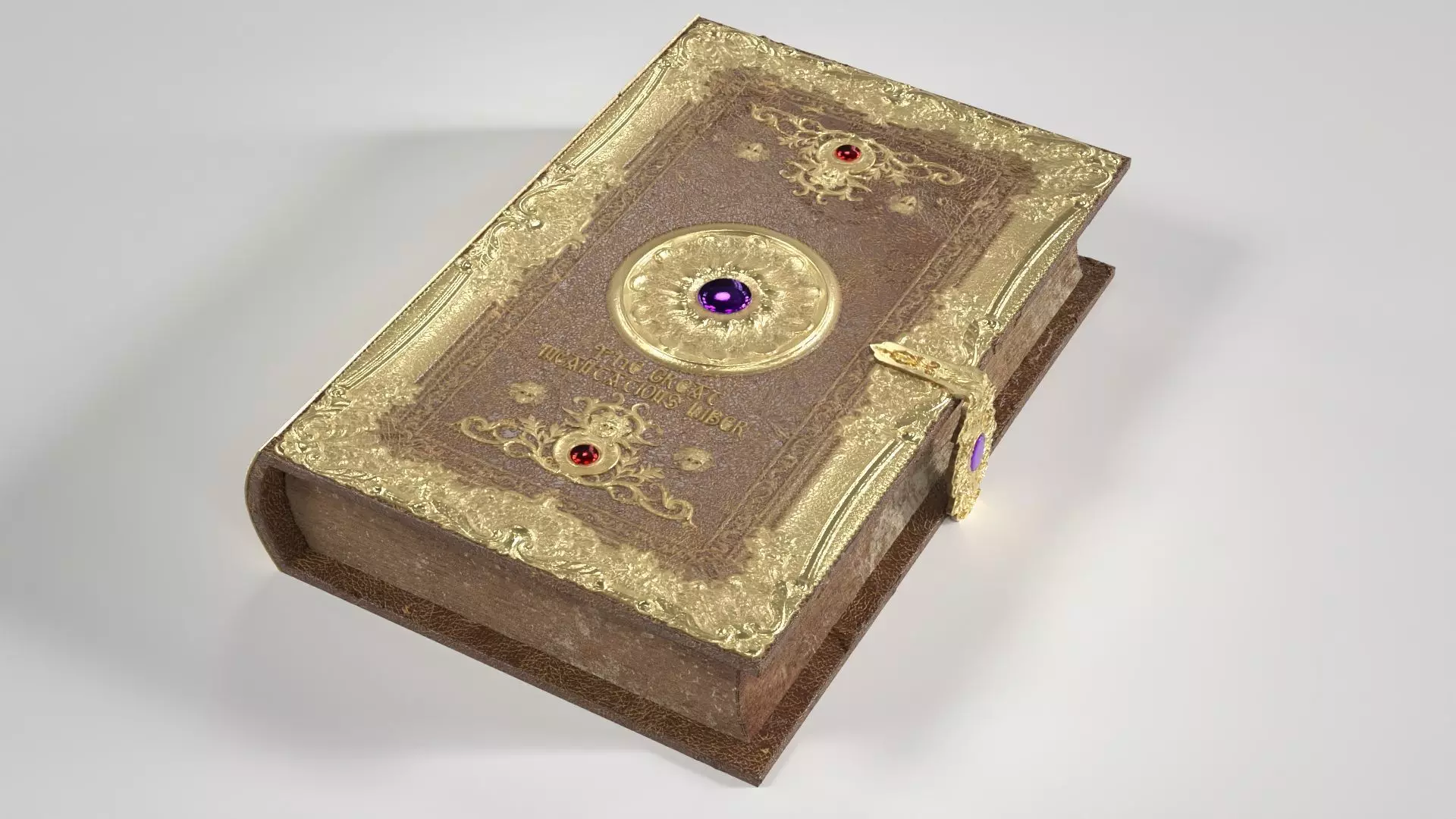 Magic Spell Book Low-poly 3D model_0