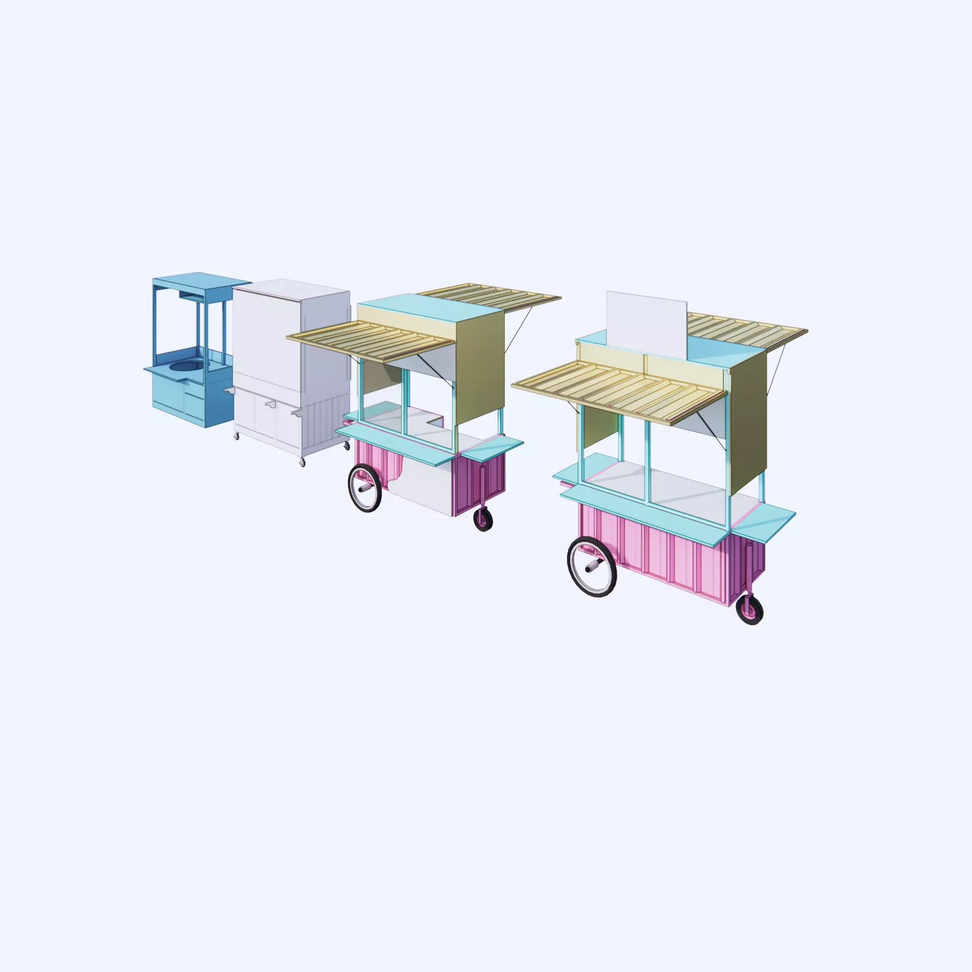 ASSET TRADE CART MARKET 3D model