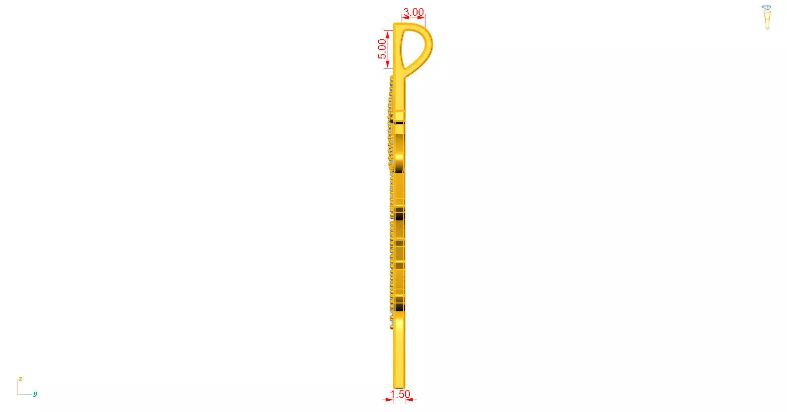 Jesus Cross Pendant 3D print model_4