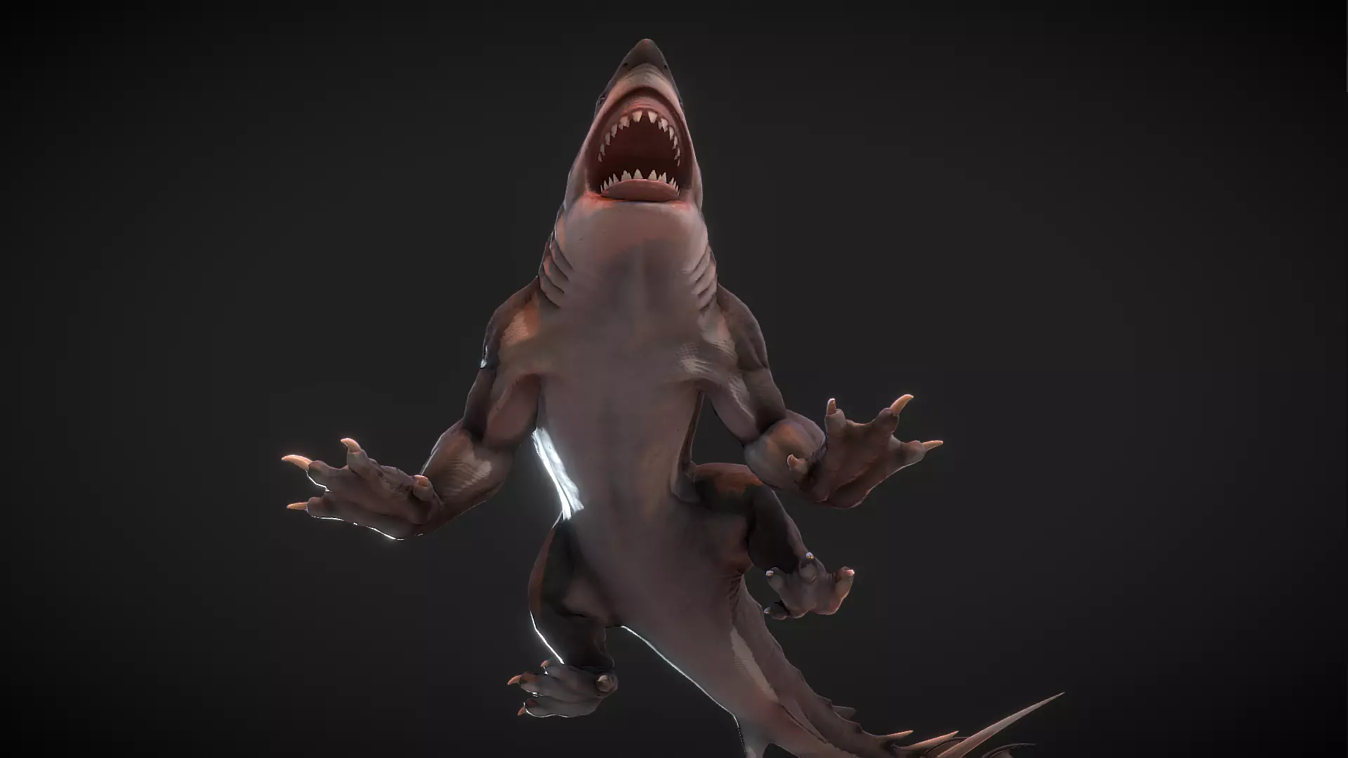 Dragon shark 3D model_8