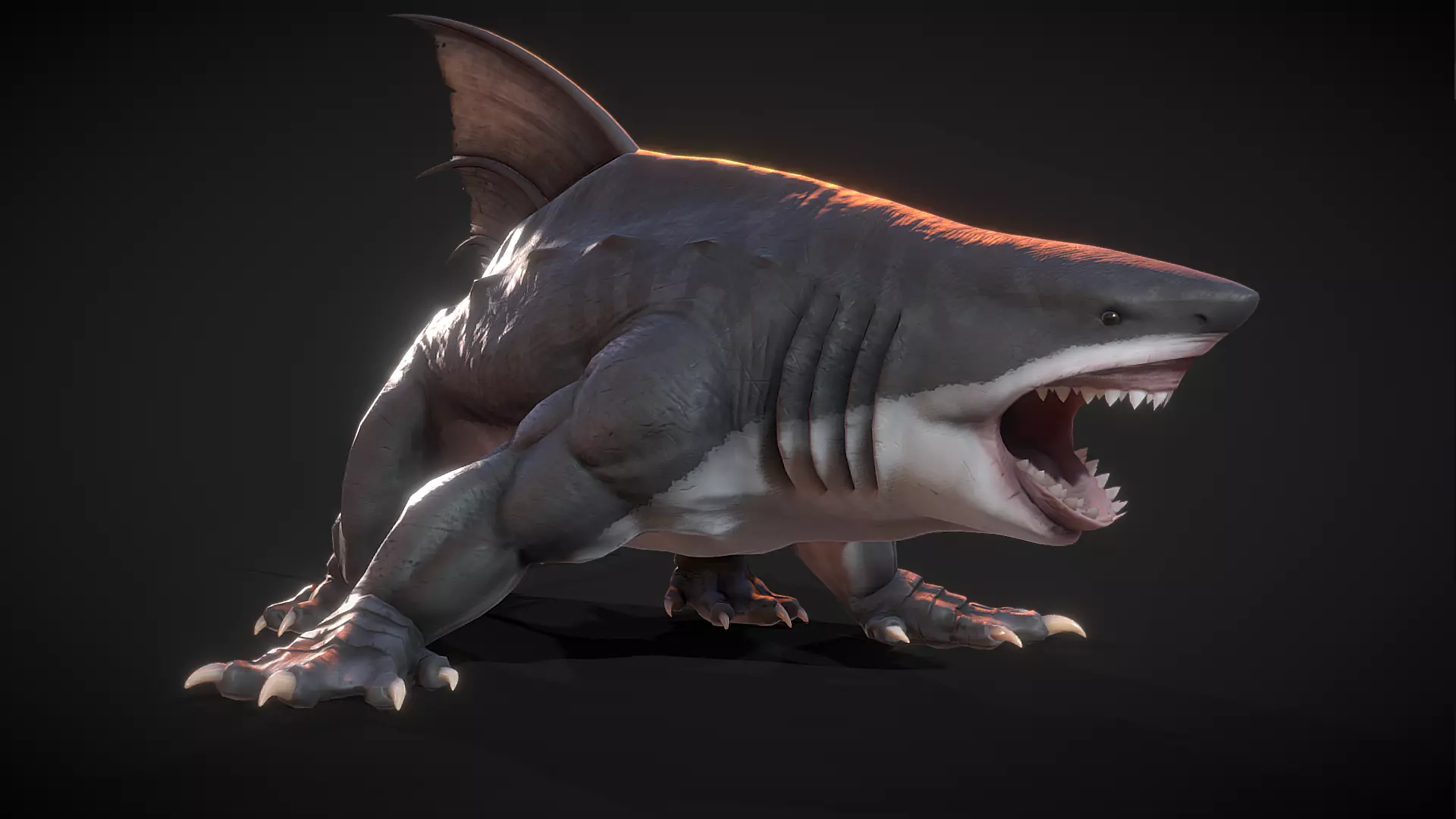 Dragon shark 3D model_6