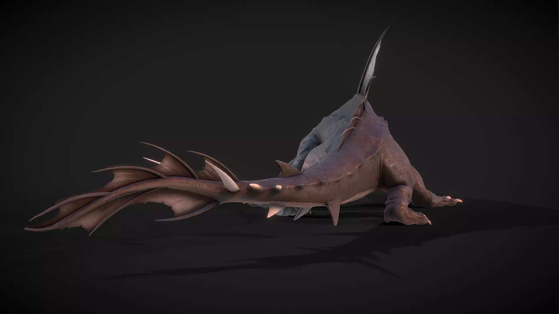 Dragon shark 3D model_9
