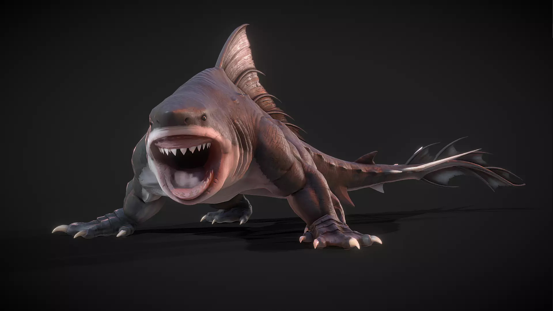 Dragon shark 3D model_5