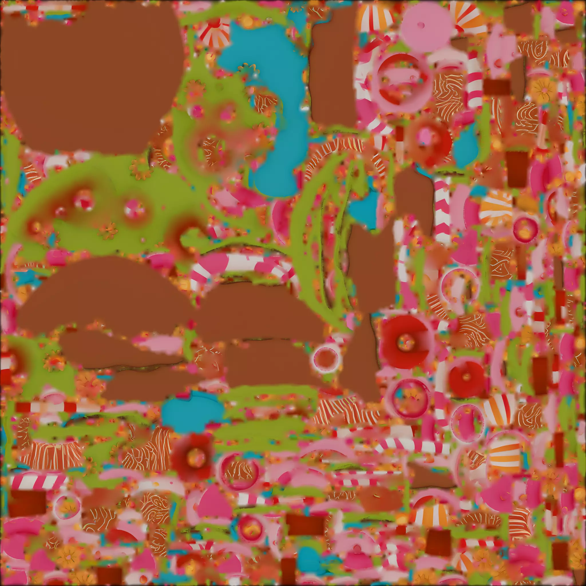 CandyLand Fantasy 3D Wonderland Low-poly 3D model_1