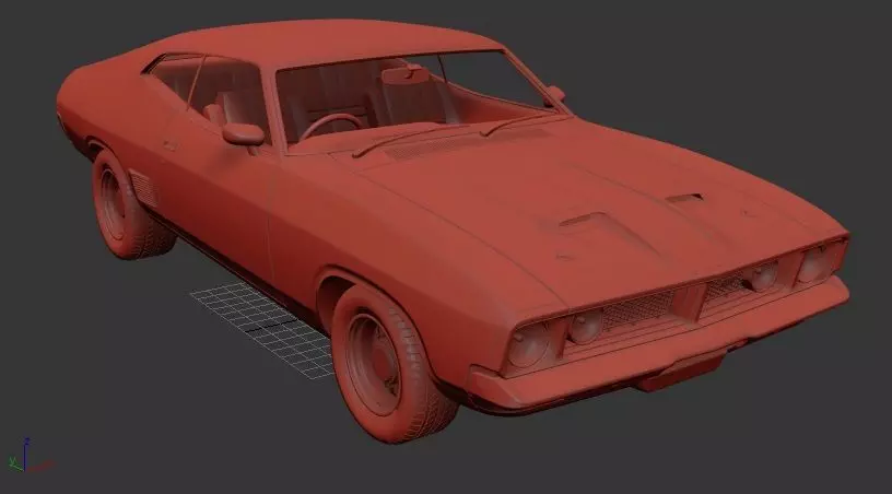 F Falcon AU Mk3 XB GT Coupe 1973 3D print model_0