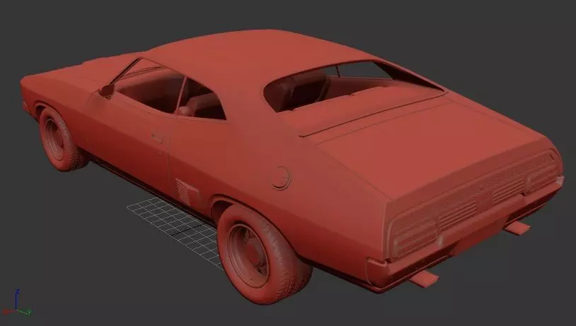 F Falcon AU Mk3 XB GT Coupe 1973 3D print model_2