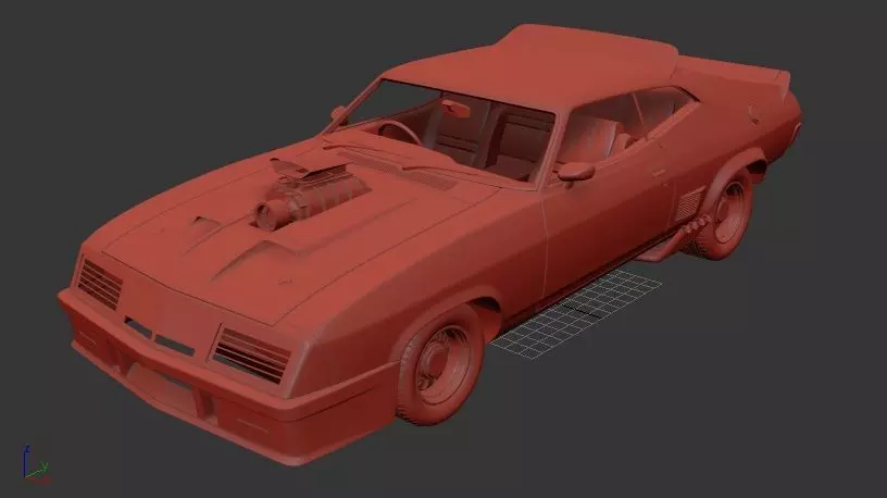 F Falcon AU Mk3 XB GT Coupe Interceptor Mad Max 1979 3D print model_1