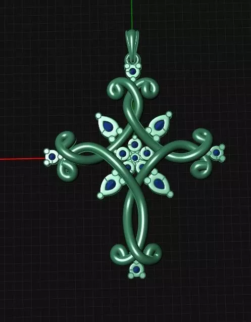 CROSS PENDANT 3D print model_1