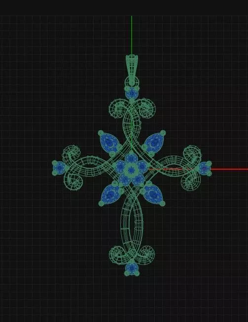 CROSS PENDANT 3D print model_2