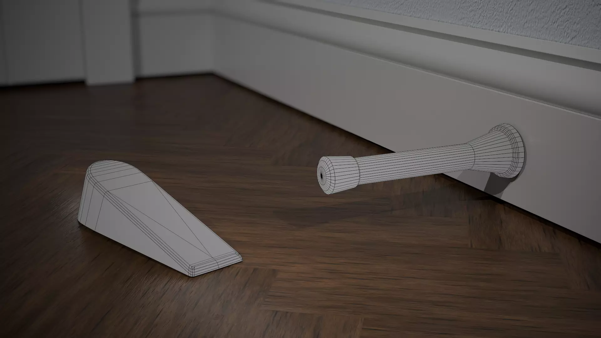 Door Stoppers Free low-poly 3D model_2