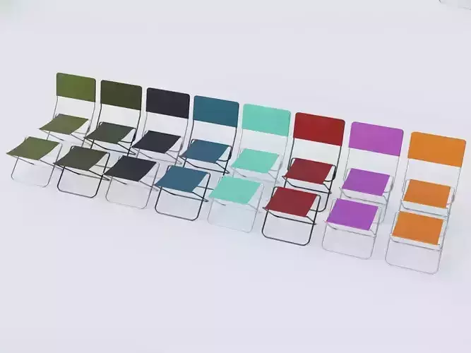 Camping Chairs Low-poly 3D model