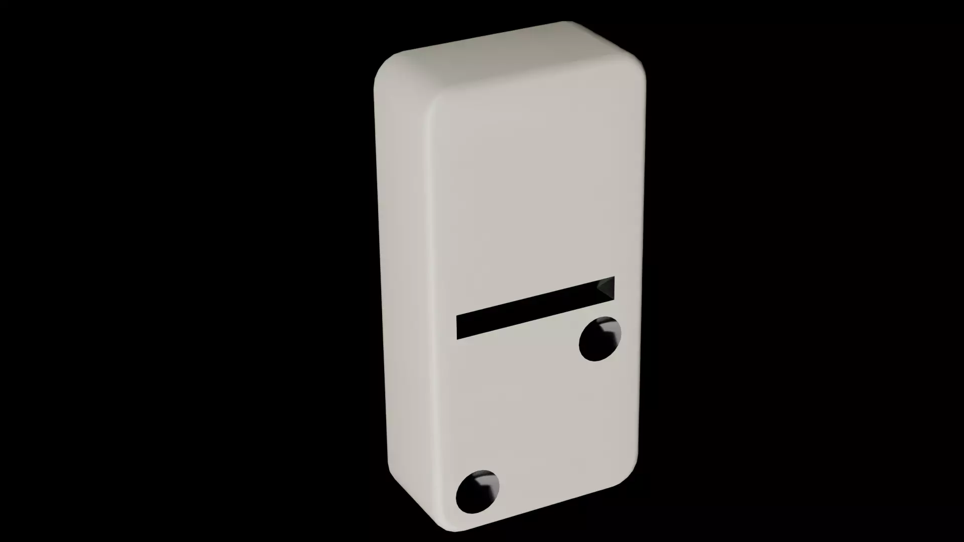 ivory domino piece 3 Low-poly 3D model