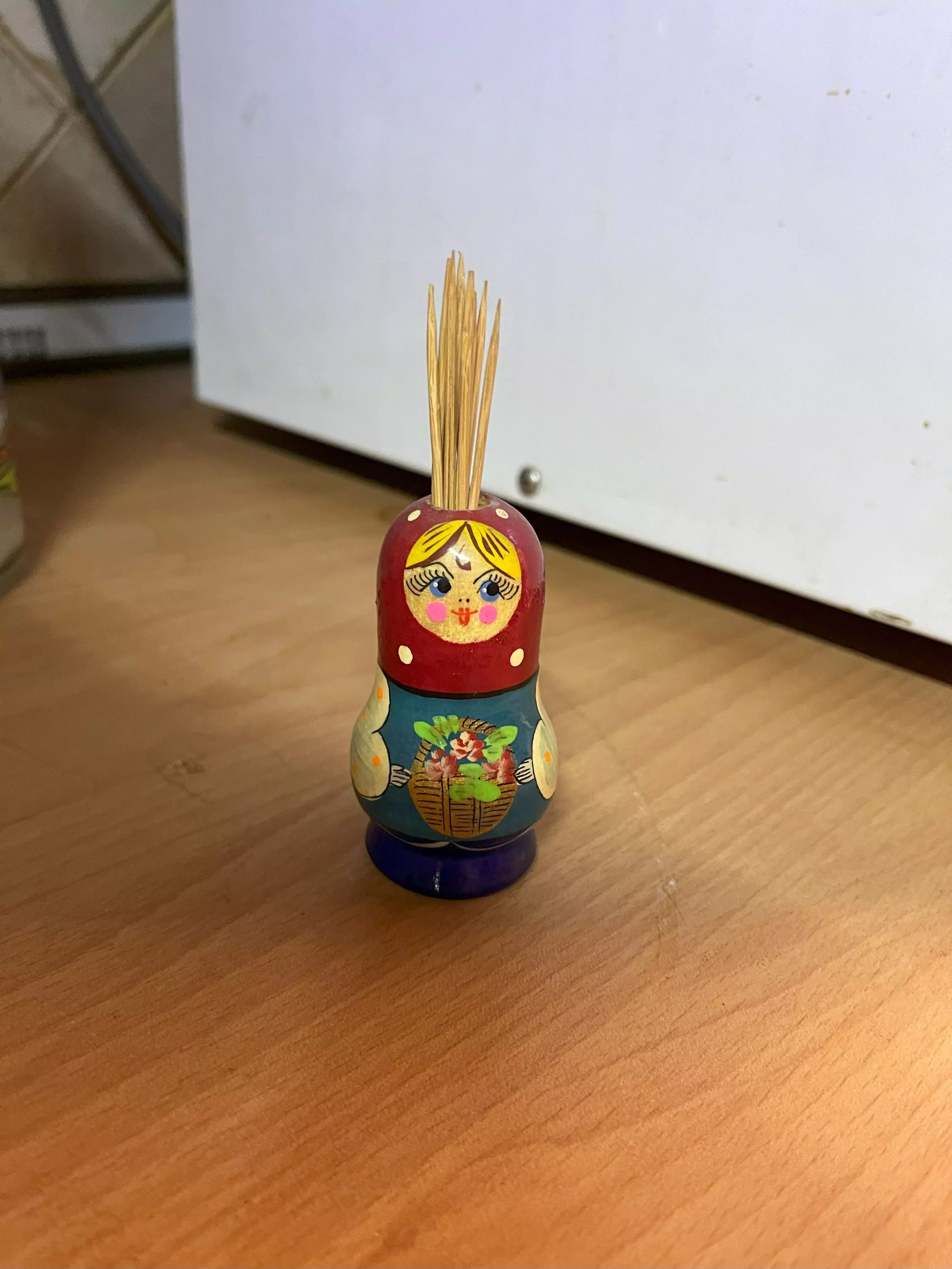 Wooden Matryoshka Doll Toothpick Holder 3D Model 3D print model_0