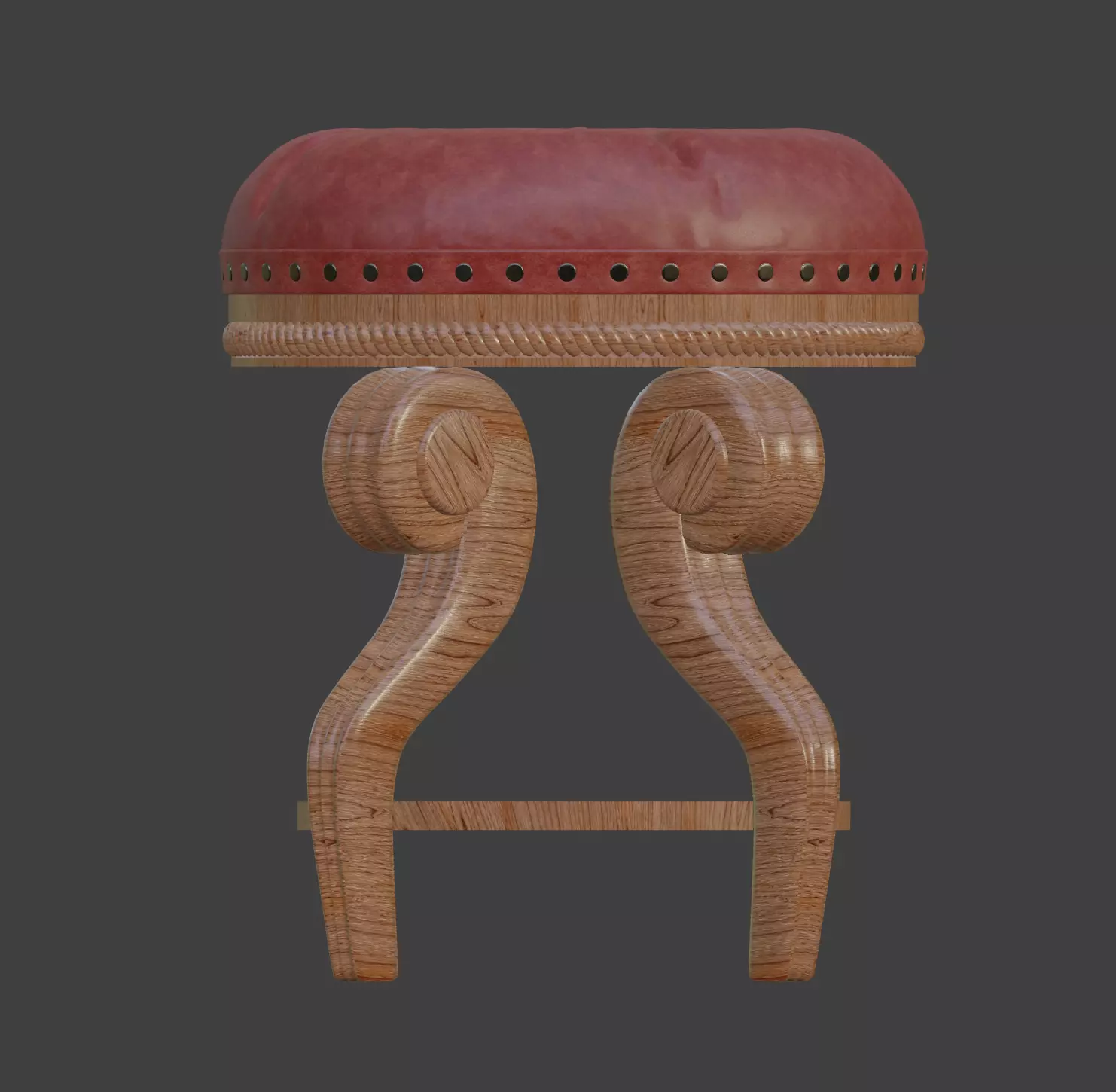 High detailed stool 3D model_5