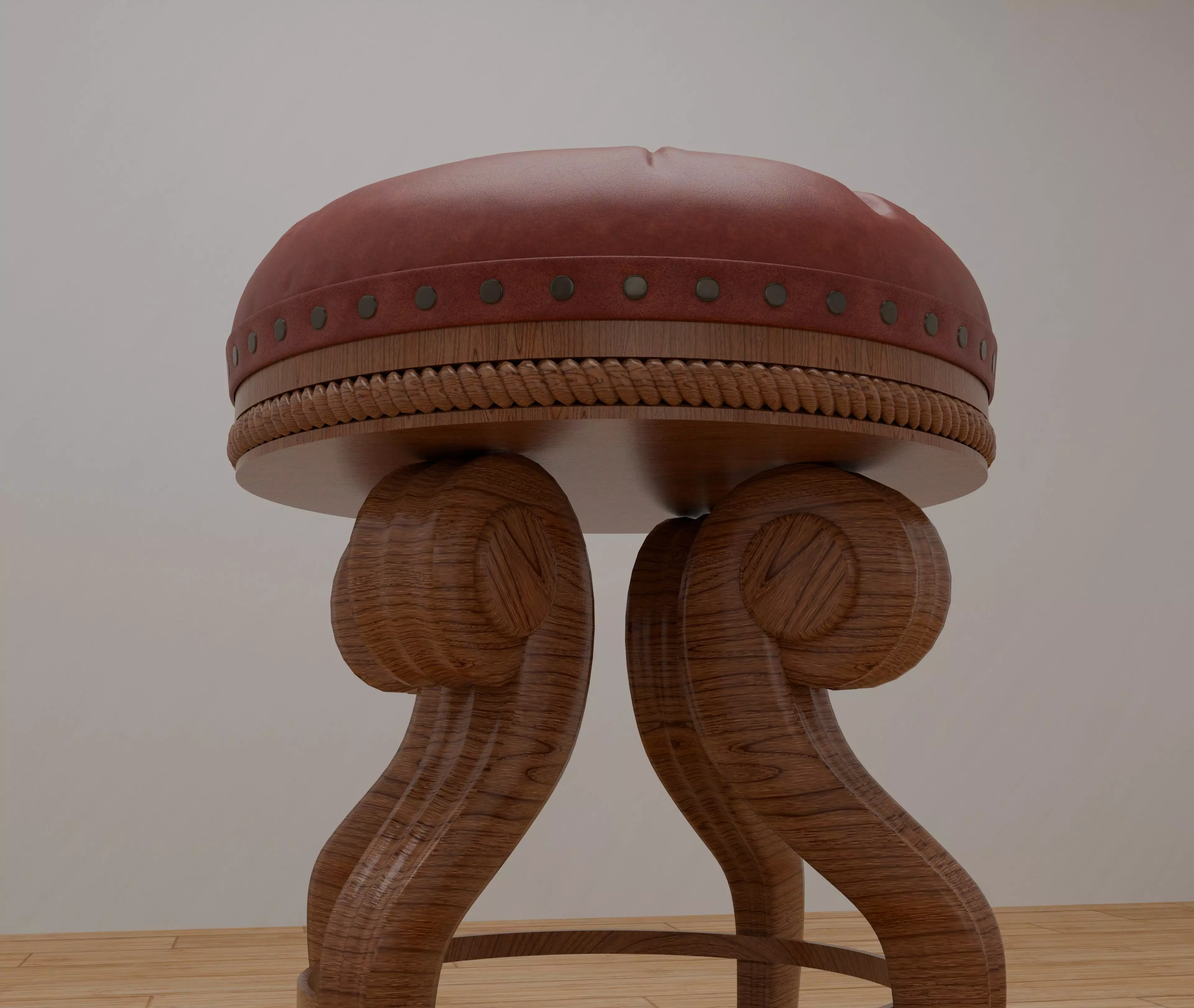 High detailed stool 3D model_2