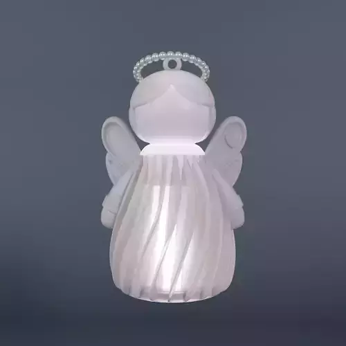 Angel Christmas tree decoration glowing 3D print model