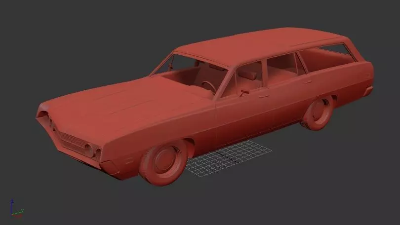 F Torino 500 Station Wagon 1971 3D print model_1