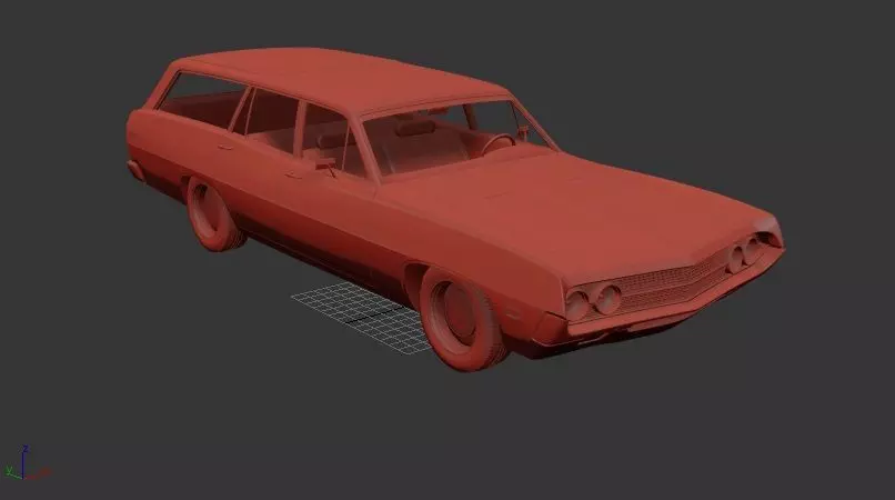 F Torino 500 Station Wagon 1971 3D print model_0