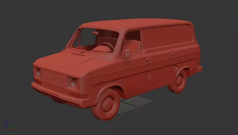 F Transit Mk2 PanelVan 1978 3D print model_1