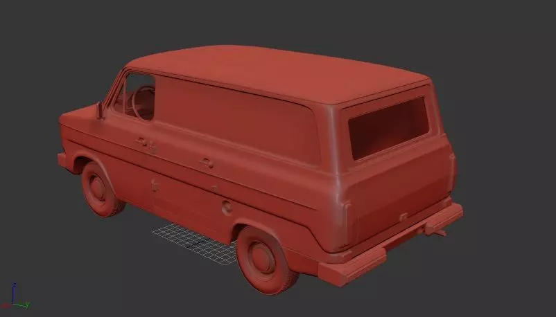 F Transit Mk2 PanelVan 1978 3D print model_2