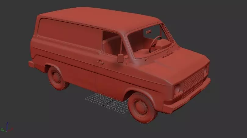 F Transit Mk2 PanelVan 1978 3D print model_0