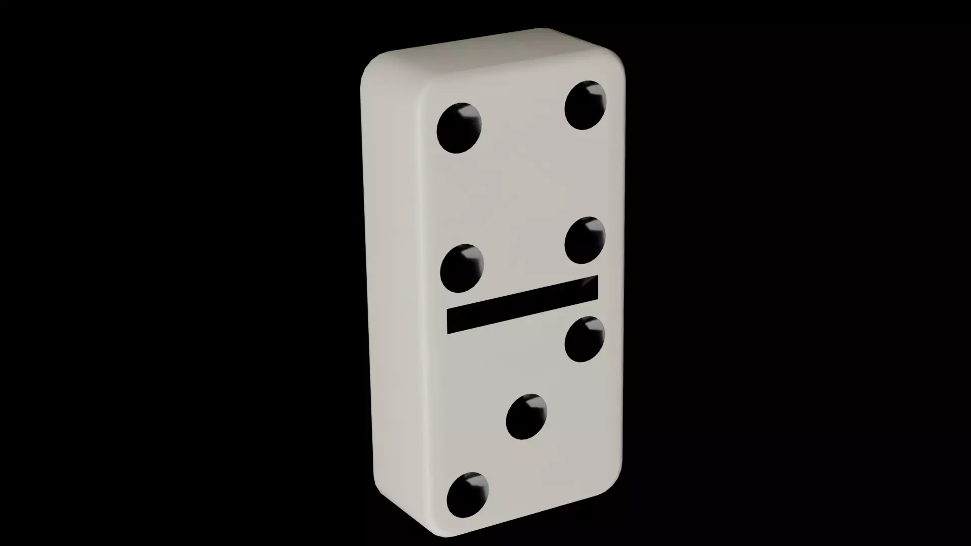 ivory domino piece 20 Low-poly 3D model