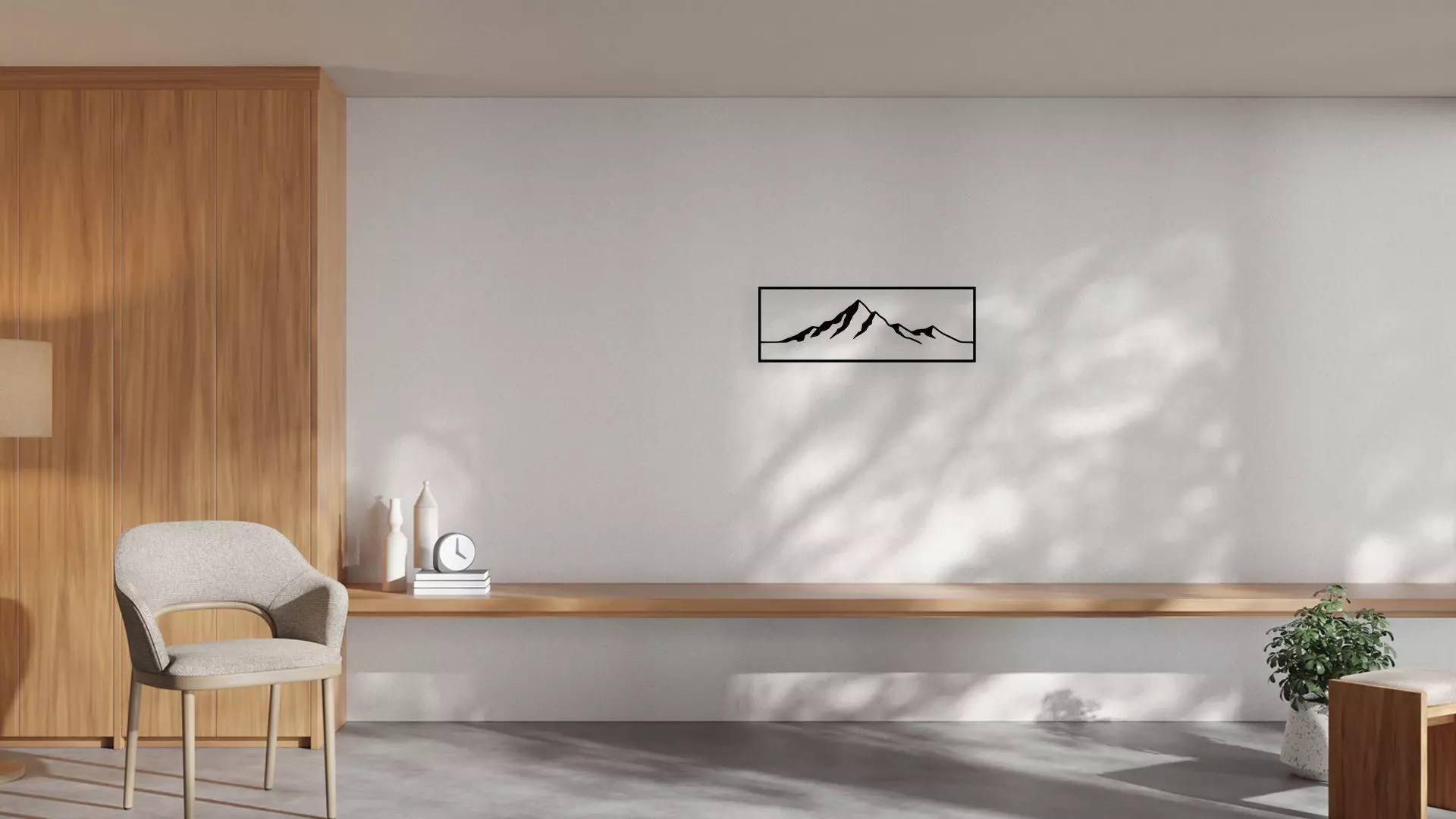 Modern Geometric Abstract Wall Art Decor 3D model_1