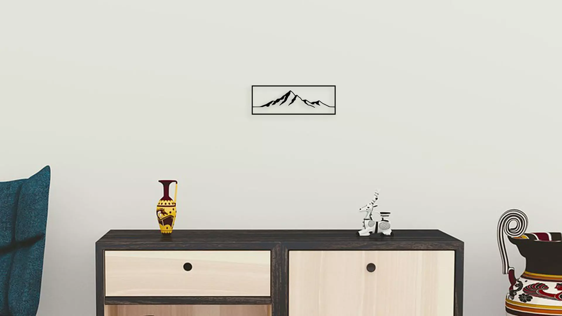 Modern Geometric Abstract Wall Art Decor 3D model_3