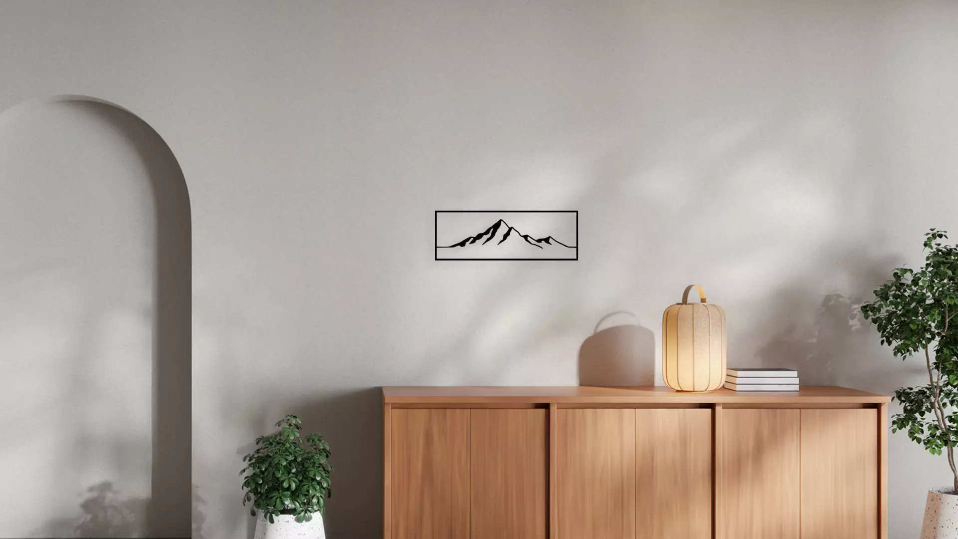 Modern Geometric Abstract Wall Art Decor 3D model_2