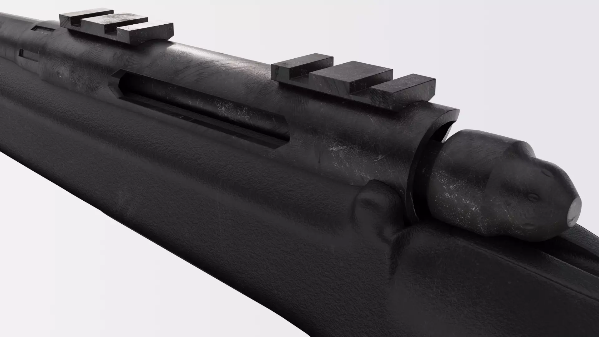 Bolt-Action Hunting Rifle Realistic 3D Model Game Ready Low-poly 3D model_3