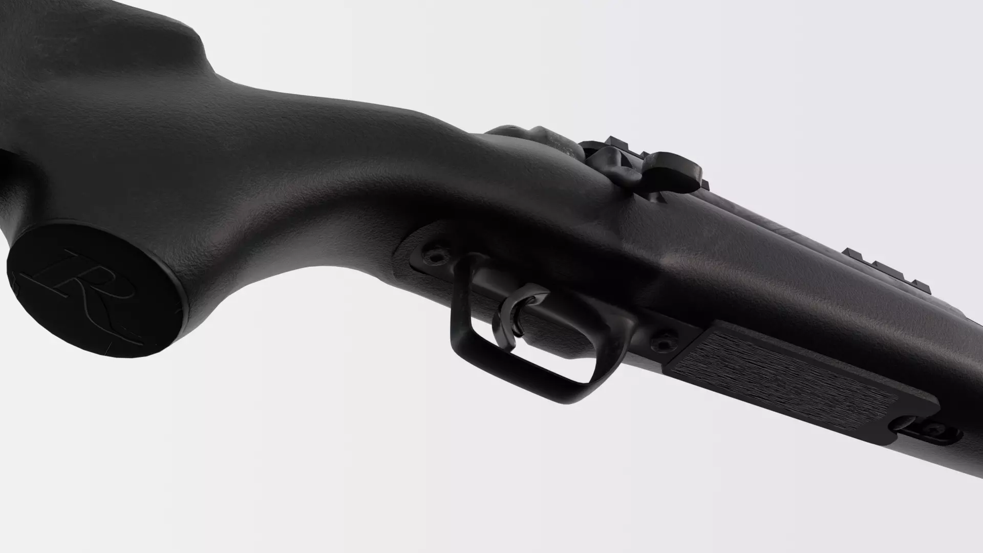 Bolt-Action Hunting Rifle Realistic 3D Model Game Ready Low-poly 3D model_4