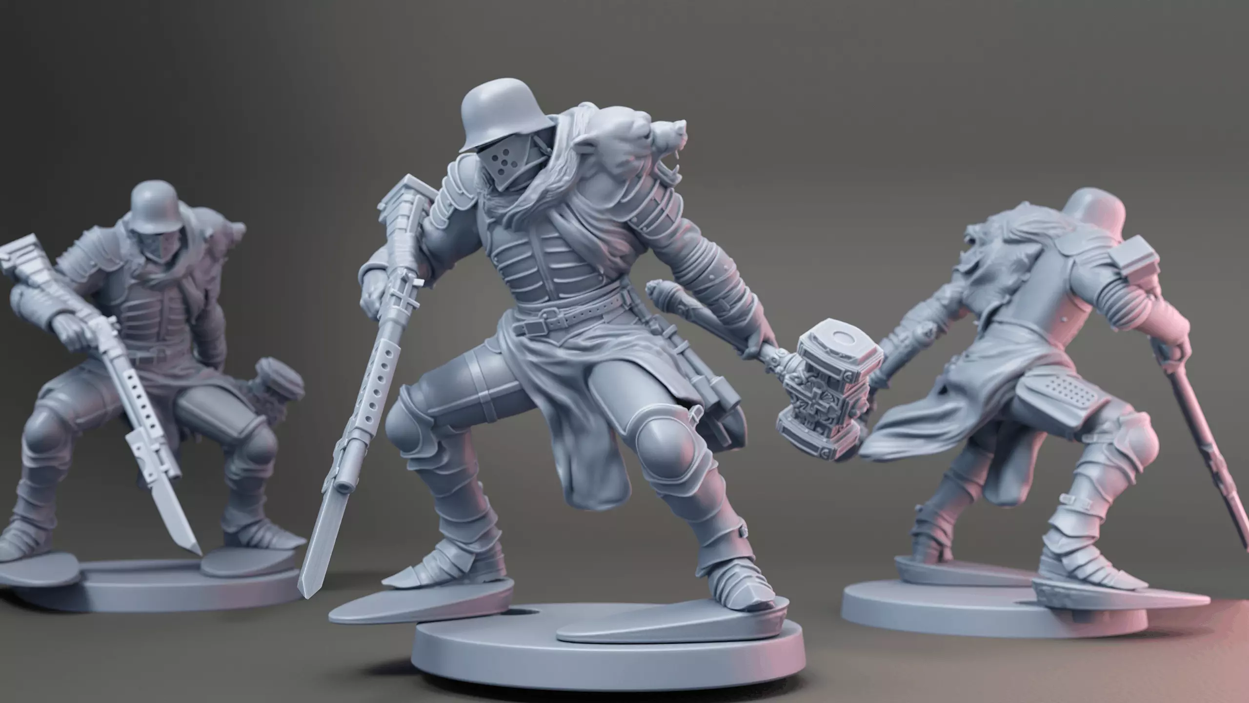 Erwald The Bear - ZUG 7 Warband - Shocktrooper 3D print model