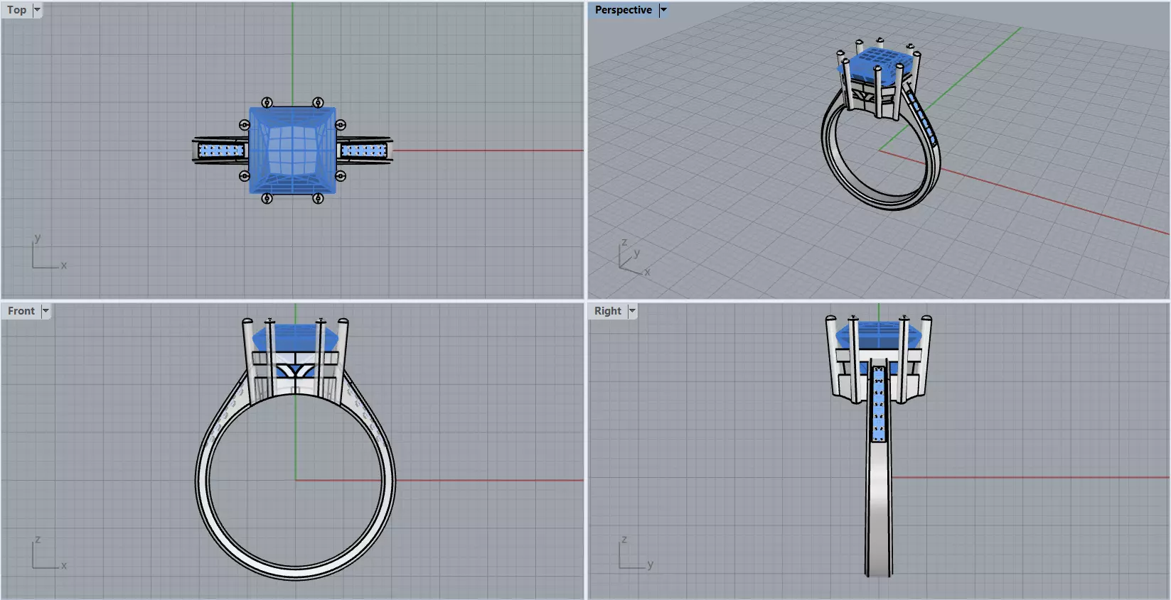 princess ring 3D print model_9