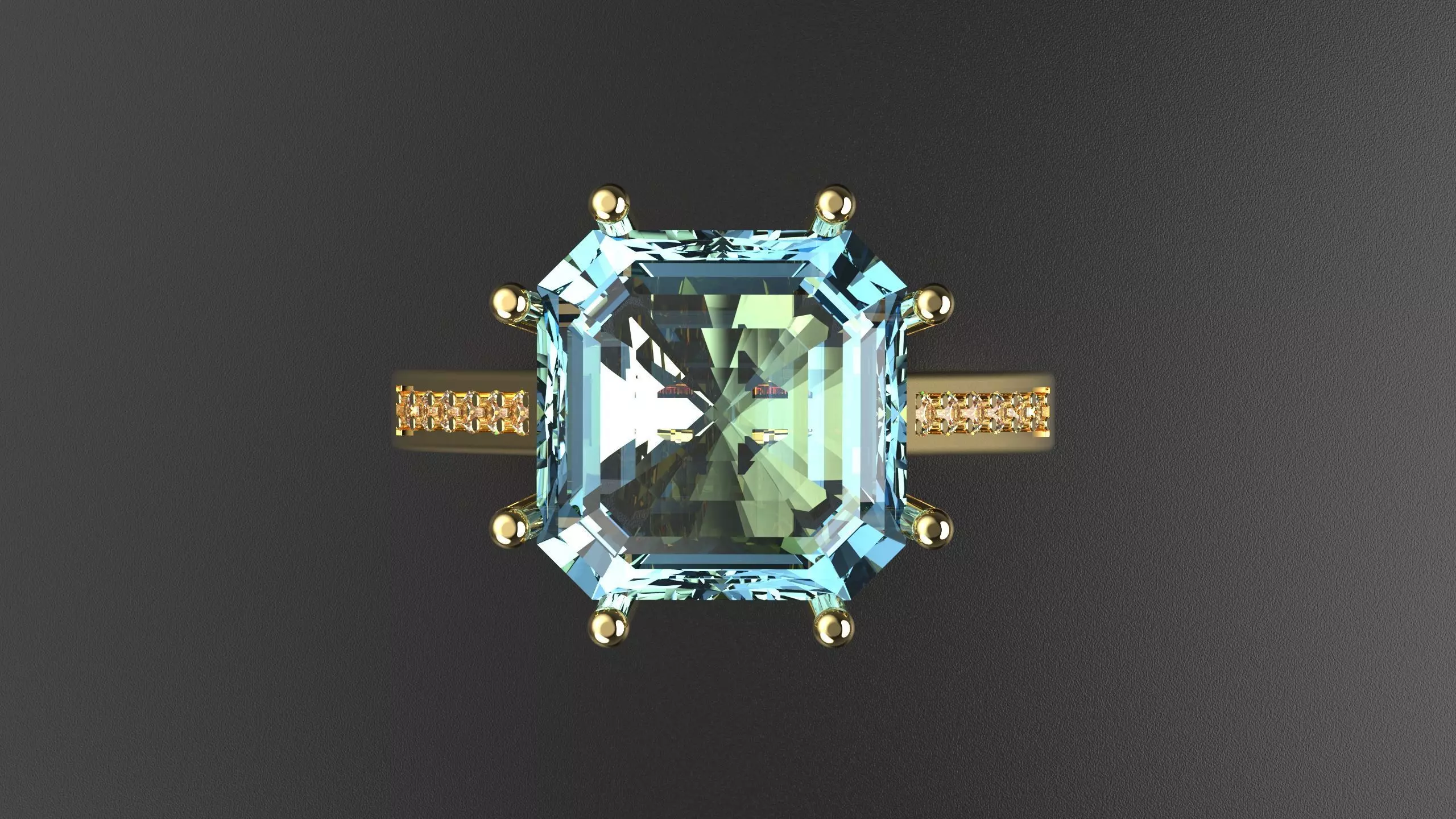 princess ring 3D print model_4