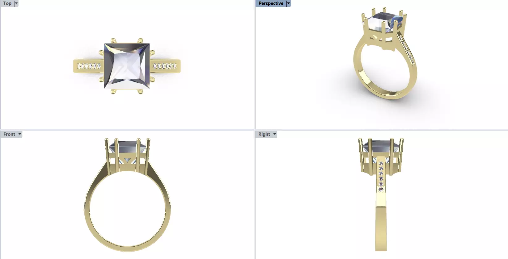 princess ring 3D print model_11