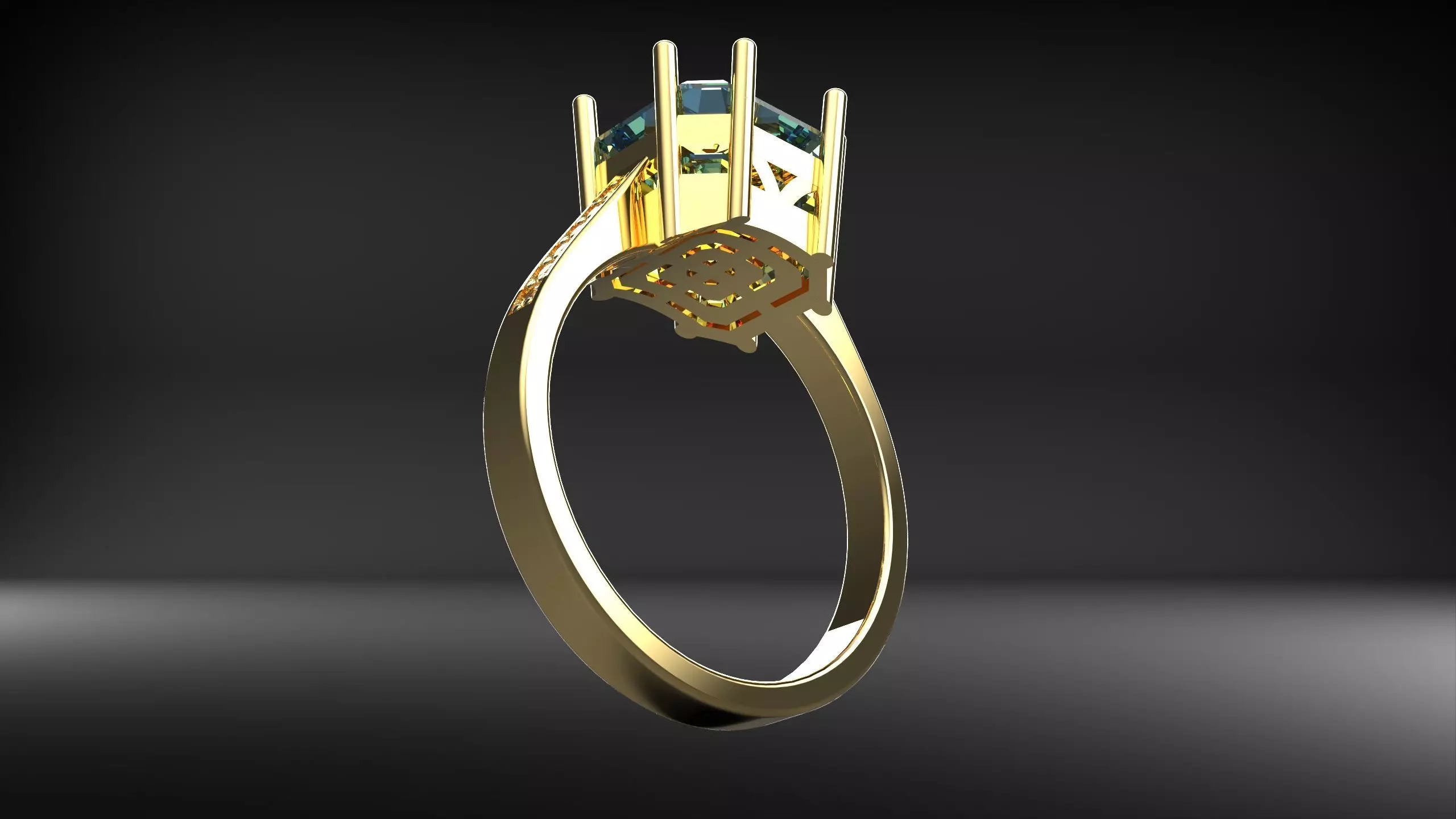princess ring 3D print model_8