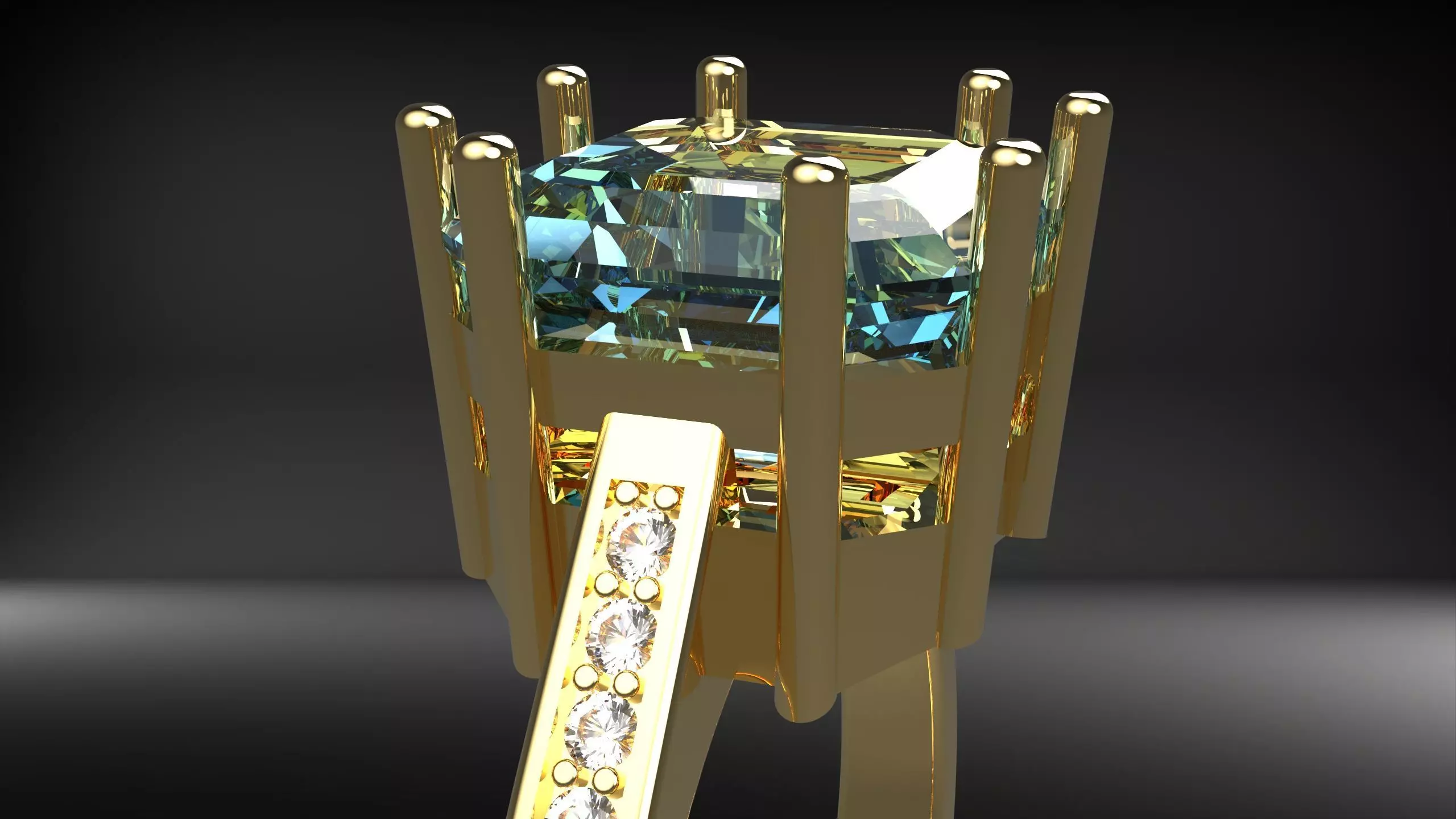 princess ring 3D print model_1