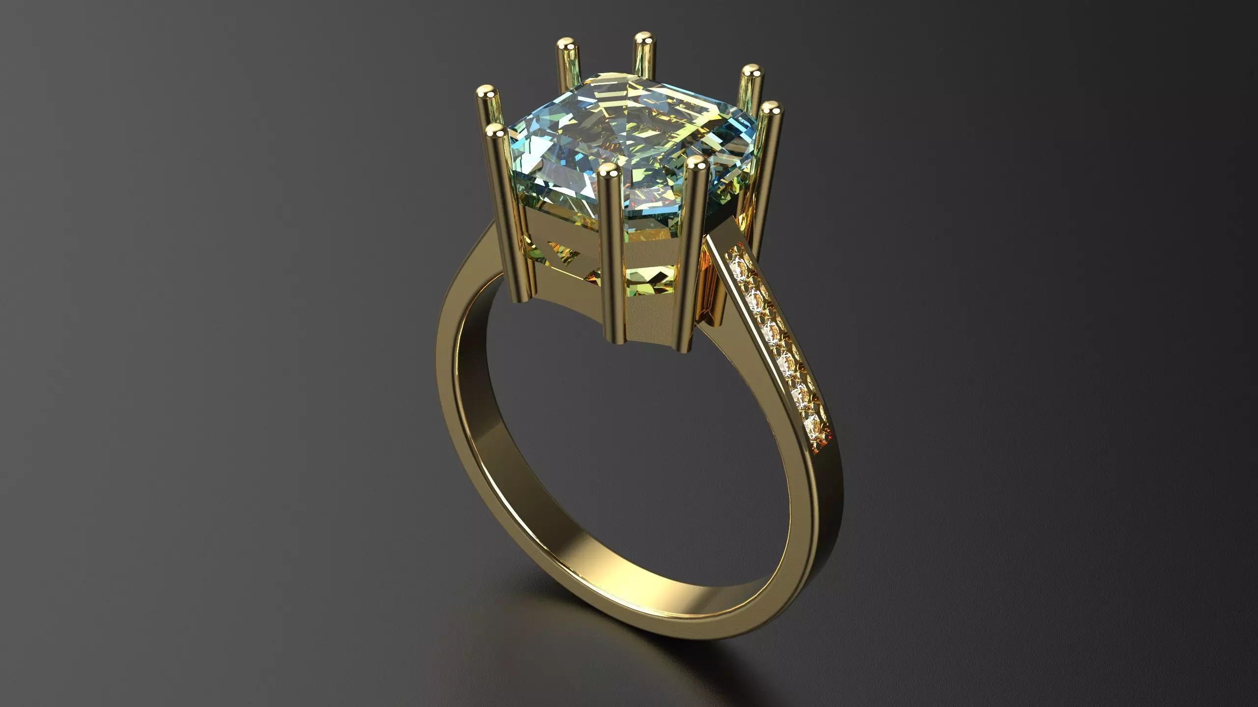 princess ring 3D print model_0