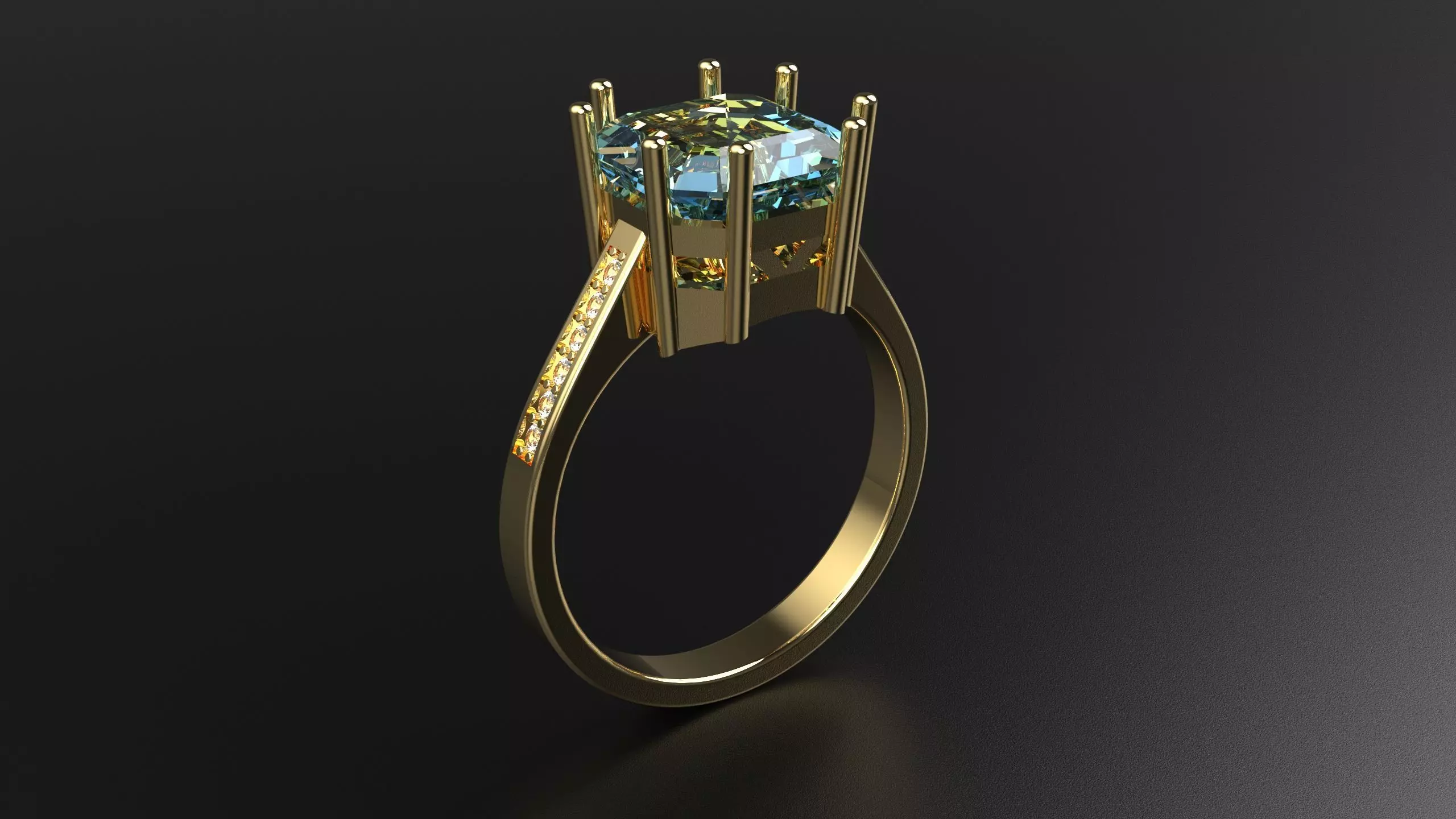 princess ring 3D print model_3