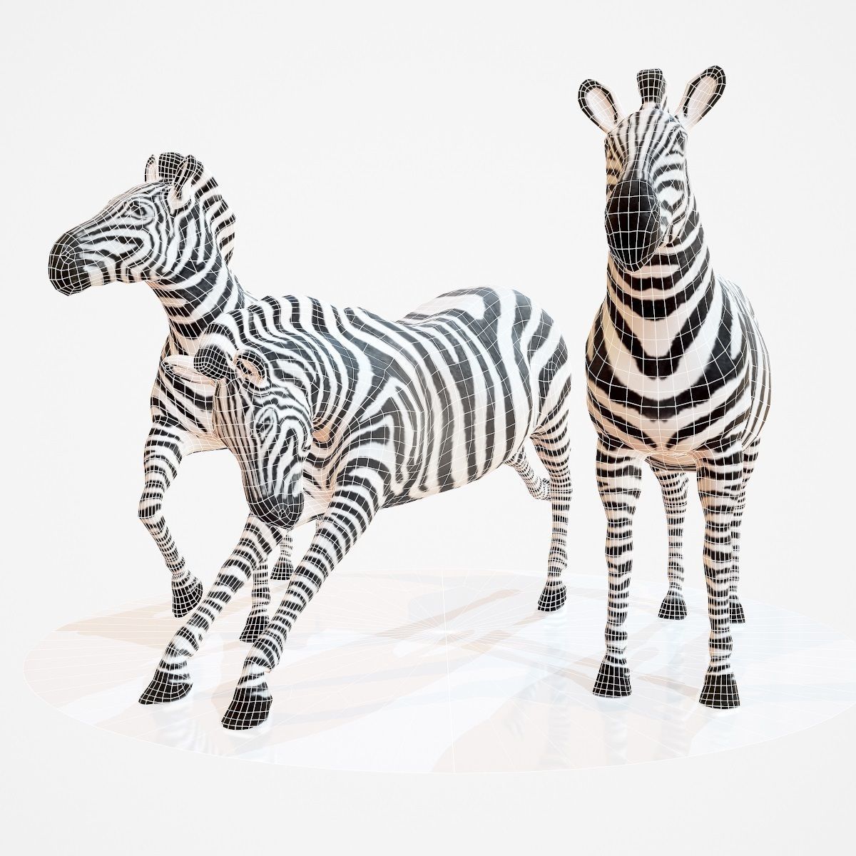 5 Rigged African Safari Animals Collection Low-poly 3D model_27