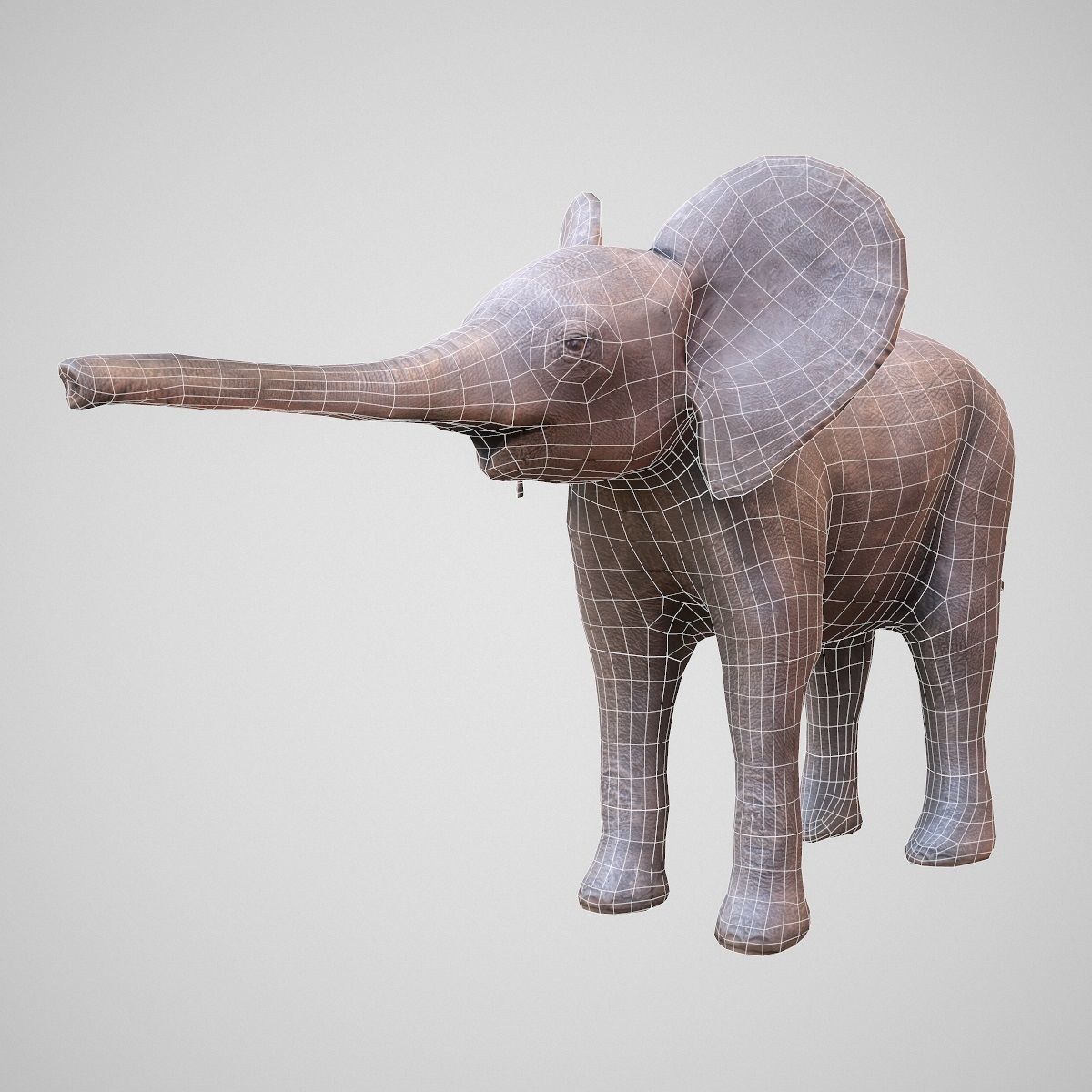 5 Rigged African Safari Animals Collection Low-poly 3D model_4