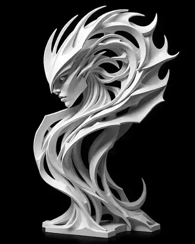 stl sculpture of a woman