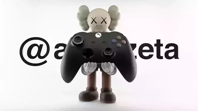 Kaws Controller Stand Xbox One Series X Microsoft Textured 3D model