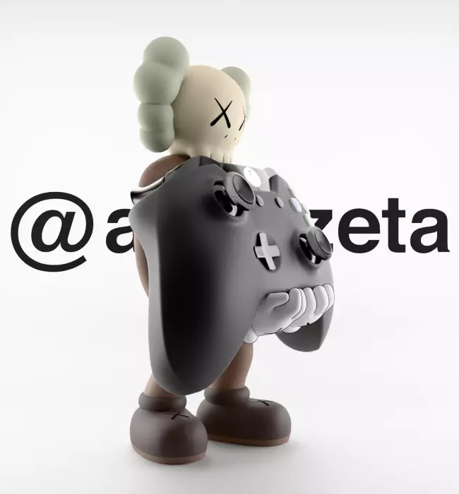 Kaws Controller Stand Xbox One Series X Microsoft for Print 3D print model_31