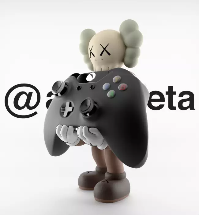 Kaws Controller Stand Xbox One Series X Microsoft for Print 3D print model_5