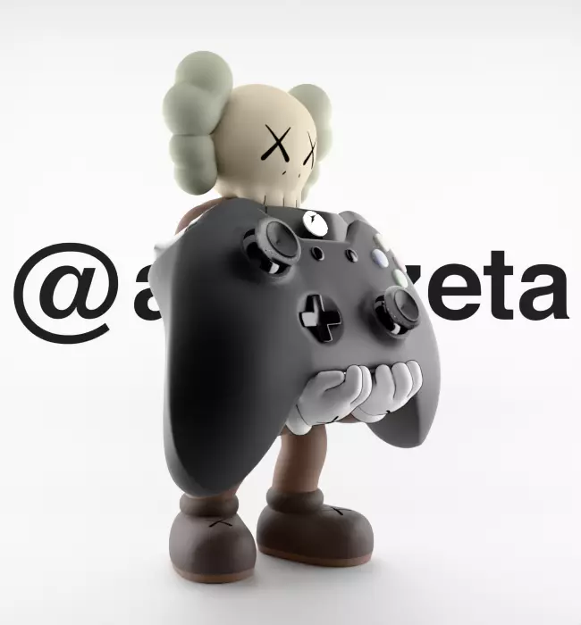 Kaws Controller Stand Xbox One Series X Microsoft for Print 3D print model_32