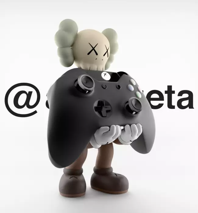 Kaws Controller Stand Xbox One Series X Microsoft for Print 3D print model_33